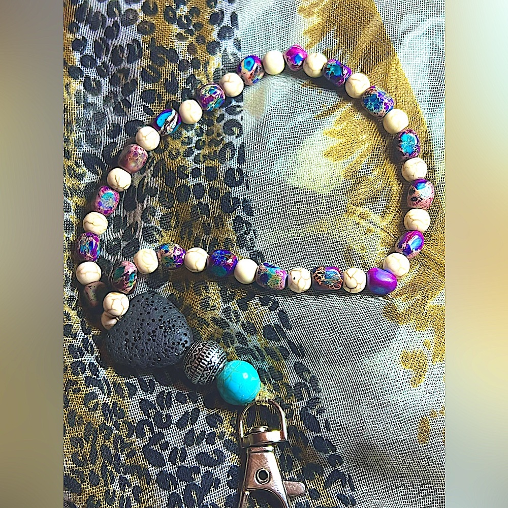 Beaded Keychain Wristlet